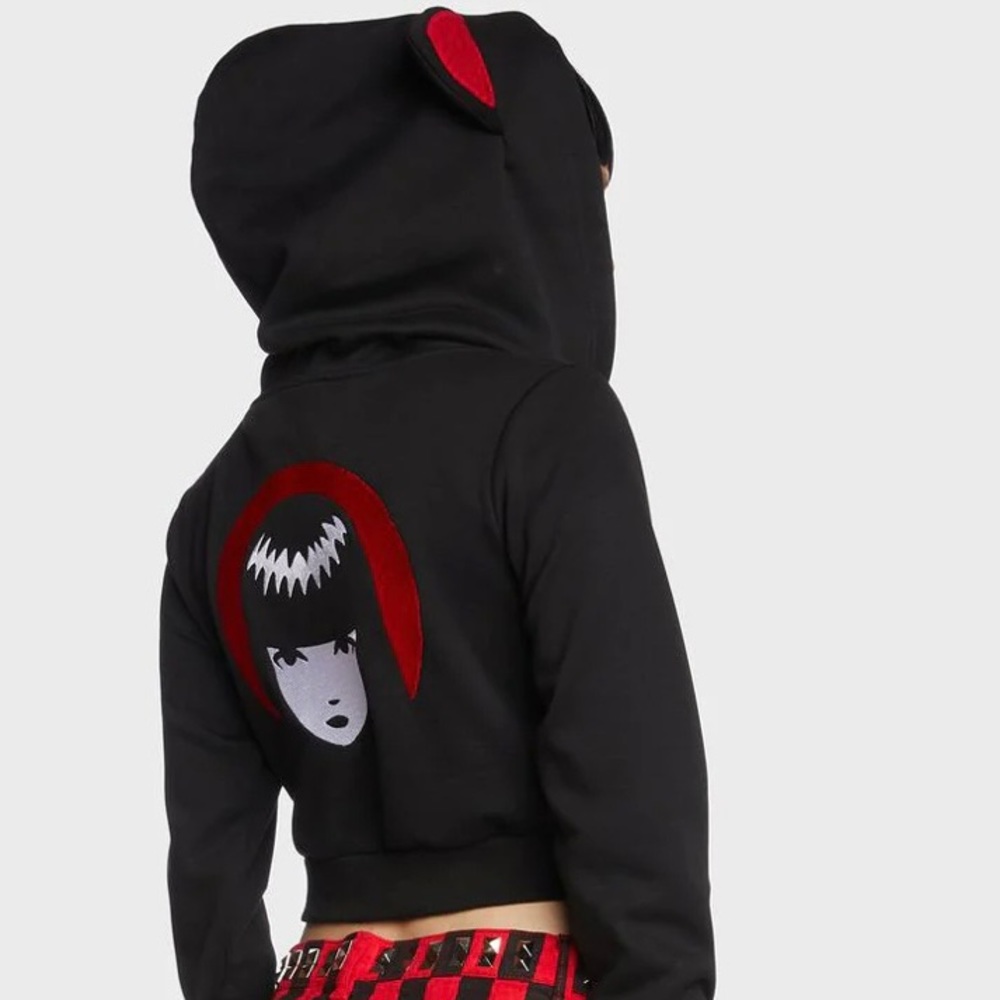 ISO In search of DO NOTBUY Emily The Strange X Dollskill cat conspiracies hoodie - Picture 4 of 4